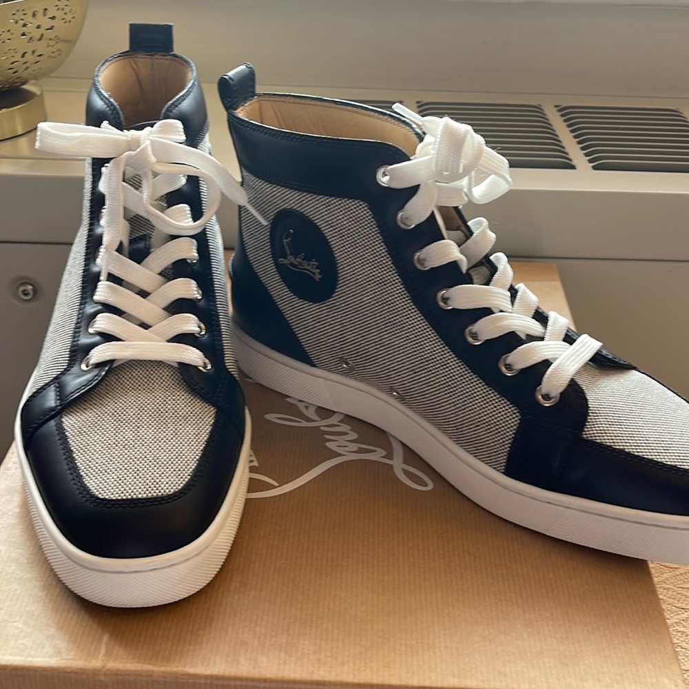 Louboutin Rantus Flat Hi Tops! Perfect Spring/Summer Sneaker!